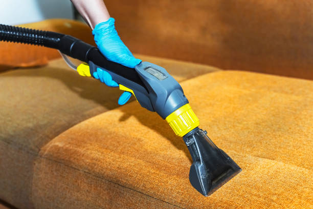 Sofa clean before & after